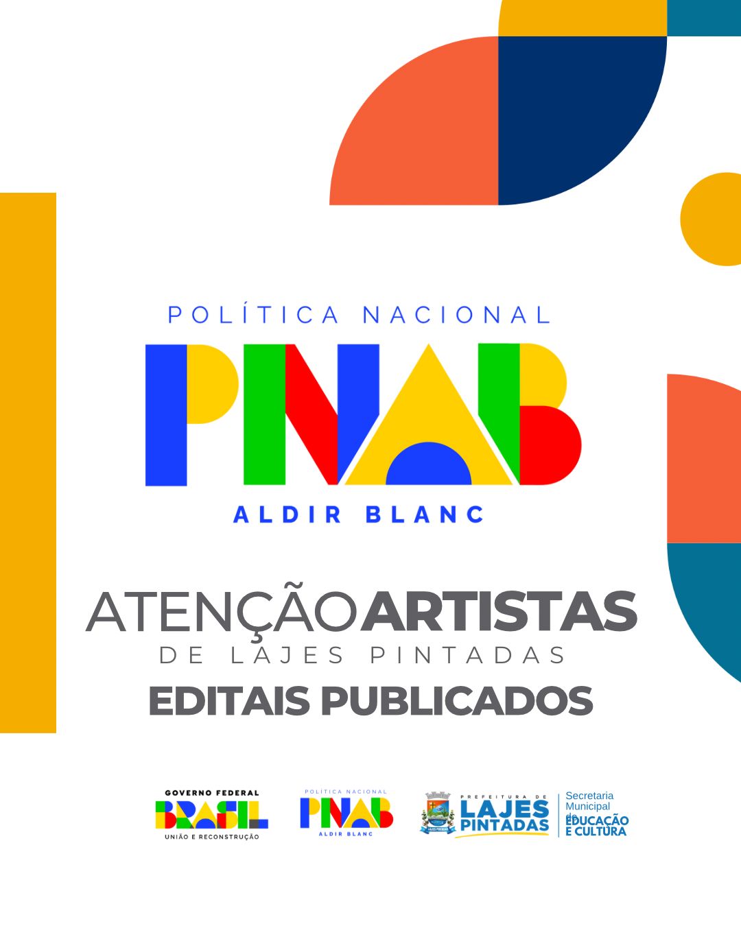 🚨 Inscrições Abertas para a Lei Aldir Blanc 2 em Lajes Pintadas! 🚨